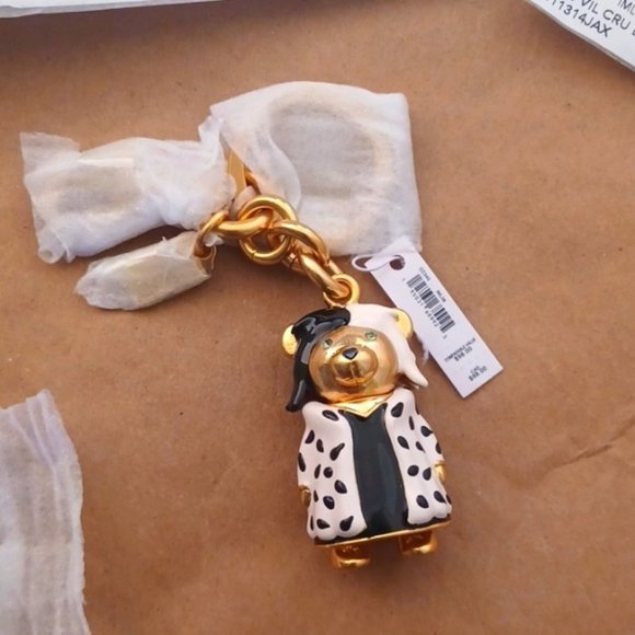 Coach Accessories - 𝅺nwt Disney X Coach Cruella Bear Bag Charm CC343
